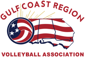 Gulf Coast Region Volleyball Association banner logo